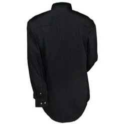 Wrangler Riggs Shirts: Men's Black 3W501 BK Long Sleeve Cotton Twill Work Shirt -Work Clothes Store 3w501bk wranglerb 01