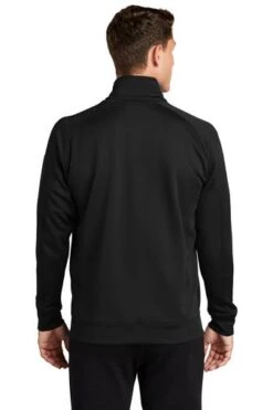 Sport-Tek Sweatshirts: Men's F247 BLK Black Tech Fleece 1/4-Zip Pullover 9 Sport-Tek Sweatshirts: Men's F247 BLK Black Tech Fleece 1/4-Zip Pullover -Work Clothes Store 4718 black 2 f247blackmodelback1 337w