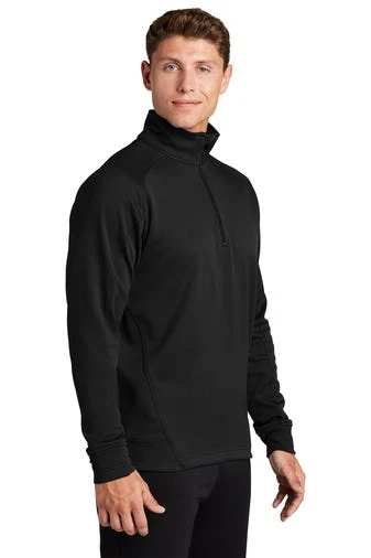 Sport-Tek Sweatshirts: Men's F247 BLK Black Tech Fleece 1/4-Zip Pullover 4 Sport-Tek Sweatshirts: Men's F247 BLK Black Tech Fleece 1/4-Zip Pullover - Image 2