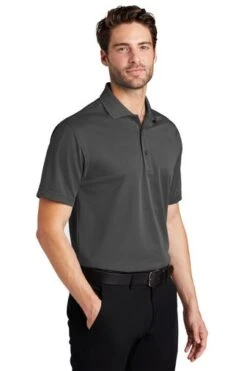 Port Authority Shirts: Men's K527 GS Grey Smoke Tech Pique Polo -Work Clothes Store 4724 greysmoke 4 k527greysmokemodel3q1 337w