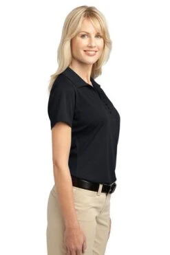 Port Authority Shirts: Women's L527 BLK Black Tech Pique Polo 8 Port Authority Shirts: Women's L527 BLK Black Tech Pique Polo -Work Clothes Store 4725 black 3 l527blackmodelside 337w