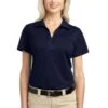 Port Authority Shirts: Women's L527 DNY Dark Navy Tech Pique Polo -Work Clothes Store 4725 darknavy 1 l527darknavymodelfront 337w