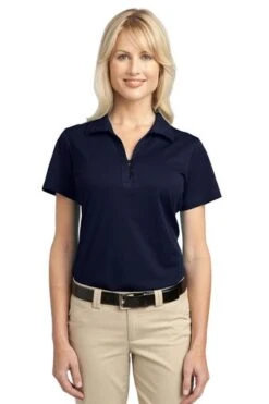 Port Authority Shirts: Women's L527 DNY Dark Navy Tech Pique Polo