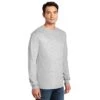Gildan Shirt: Men's 5400 Ash Heavy Cotton Long Sleeve 2 Gildan Shirt: Men's 5400 Ash Heavy Cotton Long Sleeve -Work Clothes Store 5400 ash model 3q