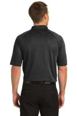 Port Authority Shirts: Men's TLK525 BLK Black Tall Dry Zone Ottoman Polo -Work Clothes Store 5622 black 2 tlk525blackmodelback2 337w