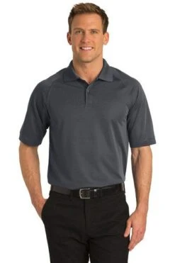 Port Authority Shirts: Men's TLK525 IG Iron Grey Tall Dry Zone Ottoman Polo