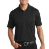 Port Authority Shirts: Men's K569 BLK Black Diamond Jacquard Polo -Work Clothes Store 6589 black 1 k569blackmodelfront 337w