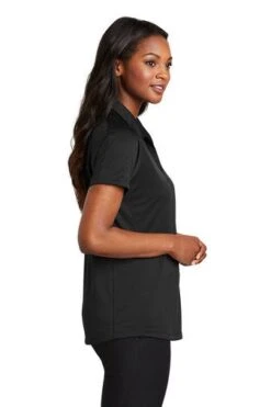 Port Authority Shirts: Women's L569 BLK Black Diamond Jacquard Ladies Polo 8 Port Authority Shirts: Women's L569 BLK Black Diamond Jacquard Ladies Polo -Work Clothes Store 6592 black 3 l569blackmodelside2 337w