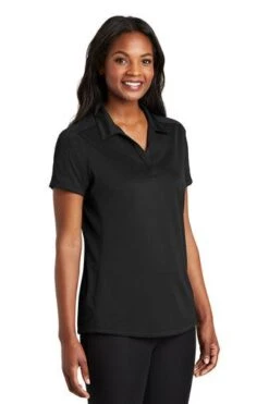 Port Authority Shirts: Women's L569 BLK Black Diamond Jacquard Ladies Polo 7 Port Authority Shirts: Women's L569 BLK Black Diamond Jacquard Ladies Polo -Work Clothes Store 6592 black 4 l569blackmodel3q2 337w