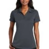 Port Authority Shirts: Women's L569 GPH Graphite Diamond Jacquard Ladies Polo -Work Clothes Store 6592 graphite 1 l569graphitemodelfront2 337w