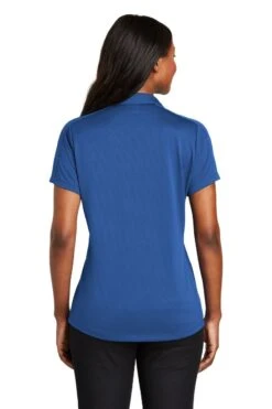 Port Authority Shirts: Women's L569 TB True Blue Ladies Diamond Jacquard Polo -Work Clothes Store 6592 trueblue 2 l569truebluemodelback2 1200w