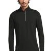 Ogio Shirts: Men's OE335 BLK Black Endurance Nexus 1/4-Zip Pullover -Work Clothes Store 6671 blacktop 1 oe335blacktopmodelfront2 337w