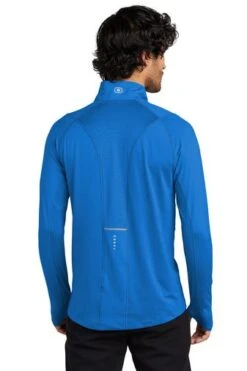 Ogio Shirts: Men's OE335 EBLU Electric Blue Endurance Nexus 1/4-Zip Pullover 7 Ogio Shirts: Men's OE335 EBLU Electric Blue Endurance Nexus 1/4-Zip Pullover -Work Clothes Store 6671 elecblue 2 oe335elecbluemodelback2 337w