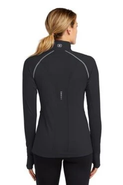 Ogio Shirts: Women's LOE335 BLK Blacktop Nexus 1/4-Zip Pullover 9 Ogio Shirts: Women's LOE335 BLK Blacktop Nexus 1/4-Zip Pullover -Work Clothes Store 6672 blacktop 2 loe335blacktopmodelback3 337w
