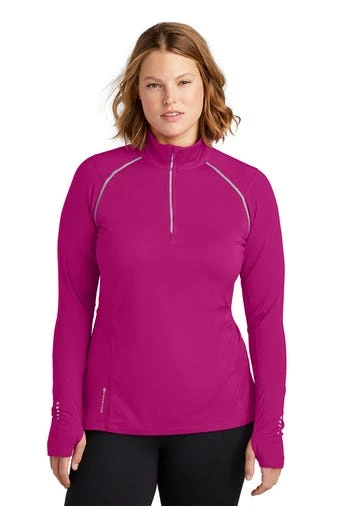 Ogio Shirts: Women's LOE335 PNK Flush Pink Nexus 1/4-Zip Pullover 4 Ogio Shirts: Women's LOE335 PNK Flush Pink Nexus 1/4-Zip Pullover - Image 2