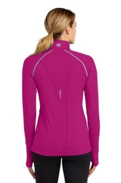 Ogio Shirts: Women's LOE335 PNK Flush Pink Nexus 1/4-Zip Pullover 8 Ogio Shirts: Women's LOE335 PNK Flush Pink Nexus 1/4-Zip Pullover -Work Clothes Store 6672 flushpink 2 loe335flushpinkmodelback3 337w