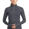 Ogio Shirts: Women's LOE335 GGY Gear Grey Nexus 1/4-Zip Pullover