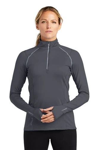 Ogio Shirts: Women's LOE335 GGY Gear Grey Nexus 1/4-Zip Pullover 3 Ogio Shirts: Women's LOE335 GGY Gear Grey Nexus 1/4-Zip Pullover