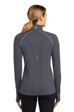 Ogio Shirts: Women's LOE335 GGY Gear Grey Nexus 1/4-Zip Pullover 9 Ogio Shirts: Women's LOE335 GGY Gear Grey Nexus 1/4-Zip Pullover -Work Clothes Store 6672 geargrey 2 loe335geargreymodelback3 337w