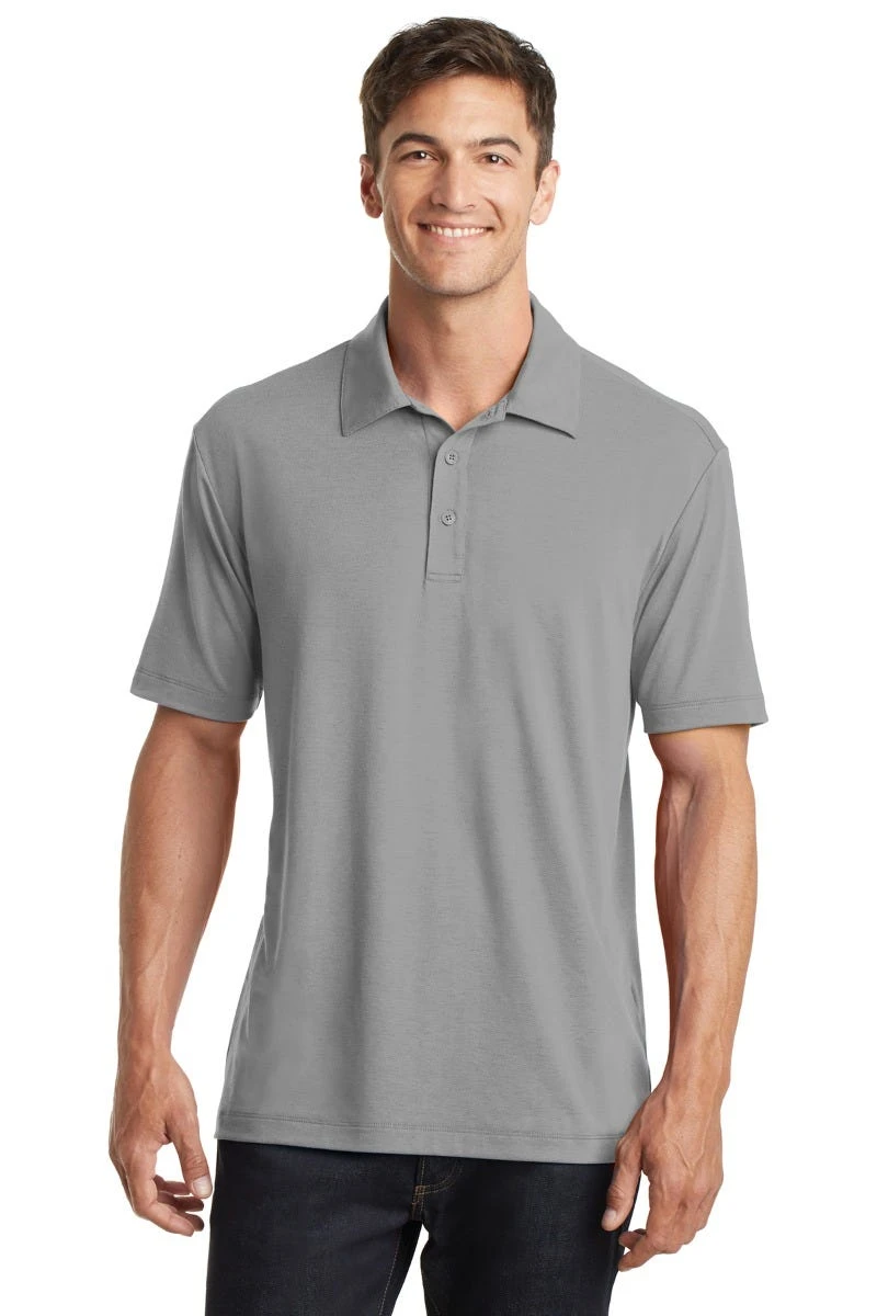 Port Authority Shirts: Men's K568 FG Frost Grey Cotton Touch Performance Polo 3 Port Authority Shirts: Men's K568 FG Frost Grey Cotton Touch Performance Polo