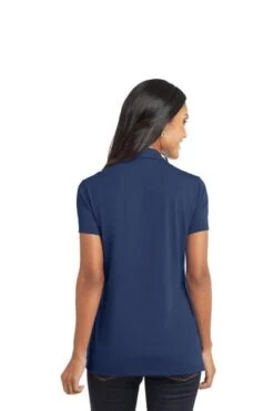 Port Authority Shirts: Women's L568 EB Estate Blue Cotton Touch Performance Polo -Work Clothes Store 6674 estateblue 2 l568estatebluemodelback 337w