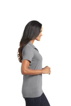 Port Authority Shirts: Women's L568 FG Frost Grey Ladies Cotton Touch Performance Polo 6 Port Authority Shirts: Women's L568 FG Frost Grey Ladies Cotton Touch Performance Polo -Work Clothes Store 6674 frostgrey 3 l568frostgreymodelside 1200w