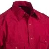Wrangler Shirts: Men's Wine 75740 WN Sport Western Dobby Stripe Long Sleeve Shirt 2 Wrangler Shirts: Men's Wine 75740 WN Sport Western Dobby Stripe Long Sleeve Shirt -Work Clothes Store 75740wn 2