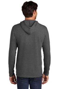 District Sweatshirts: Men's DT571 WC Washed Coal Featherweight French Terry Hoodie -Work Clothes Store 9747 washedcoal 2 dt571washedcoalmodelback 337w