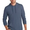 District Sweatshirts: Men's DT571 WI Washed Indigo Featherweight French Terry Hoodie -Work Clothes Store 9747 washedindigo 1 dt571washedindigomodelfront 1200w