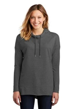 District Sweatshirts: Women's DT671 WC Washed Coal Featherweight French Terry Hoodie