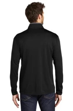 Port Authority Shirts: Men's K584 BSTG Black Steel Grey Silk Touch Performance 1/4-Zip Shirt 9 Port Authority Shirts: Men's K584 BSTG Black Steel Grey Silk Touch Performance 1/4-Zip Shirt -Work Clothes Store 9771 blacksteelgy 2 k584blacksteelgymodelback 337w