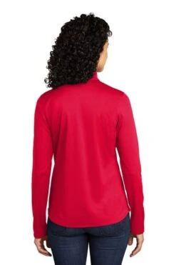 Port Authority Shirts: Women's LK584 RDBK Red Black Silk Touch Performance 1/4-Zip Shirt 9 Port Authority Shirts: Women's LK584 RDBK Red Black Silk Touch Performance 1/4-Zip Shirt -Work Clothes Store 9772 redblack 2 lk584redblackmodelback 337w