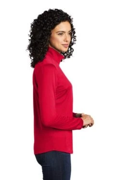 Port Authority Shirts: Women's LK584 RDBK Red Black Silk Touch Performance 1/4-Zip Shirt 8 Port Authority Shirts: Women's LK584 RDBK Red Black Silk Touch Performance 1/4-Zip Shirt -Work Clothes Store 9772 redblack 3 lk584redblackmodelside 337w