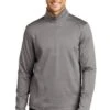 Port Authority Sweatshirts: Men's F248 GGH Gusty Grey Heather Diamond 1/4 Zip Pull Over -Work Clothes Store 9820 gustygreyhth 1 f248gustygreyhthmodelfront 337w
