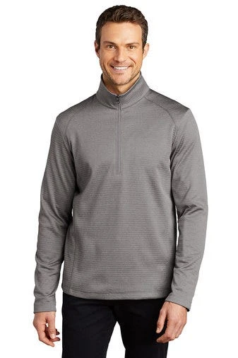 Port Authority Sweatshirts: Men's F248 GGH Gusty Grey Heather Diamond 1/4 Zip Pull Over 3 Port Authority Sweatshirts: Men's F248 GGH Gusty Grey Heather Diamond 1/4 Zip Pull Over