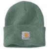 Carhartt Hats: Unisex A18 G56 Leaf Green Acrylic Watch Cap -Work Clothes Store a18g56 1