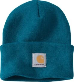 Carhartt Hats: Unisex A18 I36 Ocean Blue Acrylic Watch Cap