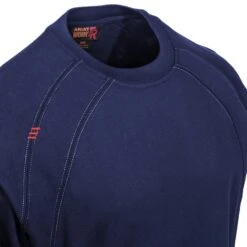 Ariat Work FR Shirts: 10012256 Moisture-Wicking FR Men's Navy Blue Crew Work Shirt -Work Clothes Store ariat 10012256 nvy cd 01