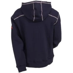 Ariat Work FR Sweatshirts: FR Polartec Men's 10013514 Insulated Water-Resistant Navy Blue Hoodie -Work Clothes Store ariat 10013514 nvy b 01