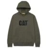 Caterpillar Sweatshirts: Men's W10646 13037 Army Moss Heather Trademark Hooded Sweatshirt -Work Clothes Store armymossheatheredit