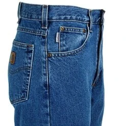 Carhartt Jeans: Men's B18 DST Stonewash Denim Traditional Fit Jeans -Work Clothes Store b18stw carharttr 01 1