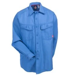 Bulwark Shirts: Men's QS40 LB Blue FR IQ Endurance Long Sleeve Work Shirt 6 Bulwark Shirts: Men's QS40 LB Blue FR IQ Endurance Long Sleeve Work Shirt -Work Clothes Store bulwark qs40 lb f 01