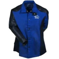 Black Stallion Jackets: Men's Blue BXRB9C PS Flame-Resistant Welding Jacket -Work Clothes Store bxrb9c ps bsxf 01 without flame