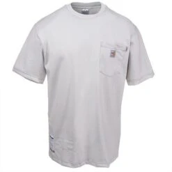 Carhartt Force Shirts: Men's Force Grey 100234 051 Flame Resistant Short Sleeve Shirt -Work Clothes Store carhartt 100234 051 f 01