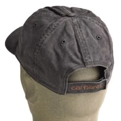 Carhartt Hats: Men's 100289 001 Black Canvas Odessa Cap -Work Clothes Store carhartt 100289 001 b 01