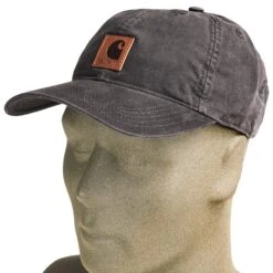 Carhartt Hats: Men's 100289 001 Black Canvas Odessa Cap -Work Clothes Store carhartt 100289 001 p 01