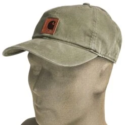 Carhartt Hats: Men's 100289 301 Army Green Odessa Canvas Cap -Work Clothes Store carhartt 100289 301 p 01