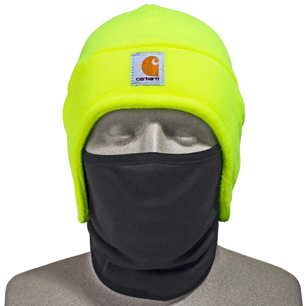 Carhartt Hats: Men's A202 BLM Lime Green High-Visibility 2-In-1 Fleece Hat 4 Carhartt Hats: Men's A202 BLM Lime Green High-Visibility 2-In-1 Fleece Hat - Image 2
