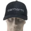 Carhartt Caps: Men's 101195 001 Black Cotton Canvas Mesh Back Dunmore Baseball Cap 2 Carhartt Caps: Men's 101195 001 Black Cotton Canvas Mesh Back Dunmore Baseball Cap -Work Clothes Store carhartt 101195 001 f 01