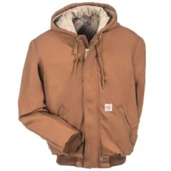 Carhartt Jackets: Men's Cotton Duck 101621 211 Flame Resistant Active Jacket -Work Clothes Store carhartt 101621 211 f 01